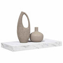 vidaXL Falpolc Falra szerelhető Fehér márvány 50 x 23 x 4 cm Faanyag