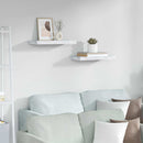 vidaXL Falpolc tárolóval 2 pcs Fehér márvány 50 x 23,5 x 4 cm Faanyag