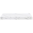 vidaXL Falpolc tárolóval 2 pcs Fehér márvány 50 x 23,5 x 4 cm Faanyag