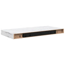 vidaXL Falpolc tárolóval 4 pcs Fehér márvány 50 x 23,5 x 4 cm Faanyag