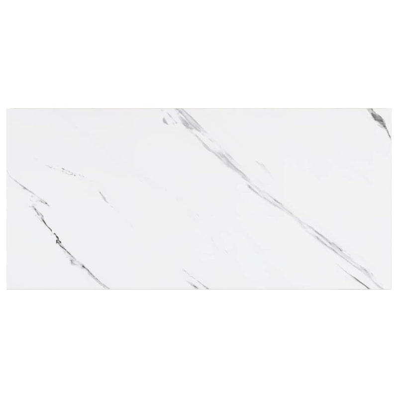 vidaXL Falpolc tárolóval 4 pcs Fehér márvány 50 x 23,5 x 4 cm Faanyag