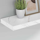 vidaXL Falpolc Falra szerelhető Fehér márvány 60 x 23,5 x 3,8 cm