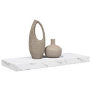 vidaXL Falpolc Falra szerelhető Fehér márvány 60 x 23,5 x 3,8 cm