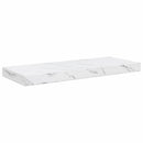 vidaXL Falpolc tárolóval 2 pcs Fehér márvány 60 x 23,5 x 4 cm Faanyag