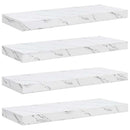 vidaXL Falpolc tárolóval 4 pcs Fehér márvány 60 x 23 x 4 cm Faanyag