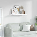 vidaXL Falpolc Falra szerelhető Fehér márvány 80 x 23,5 x 4 cm Faanyag