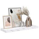 vidaXL Falpolc Falra szerelhető Fehér márvány 90 x 23,5 x 4 cm Faanyag