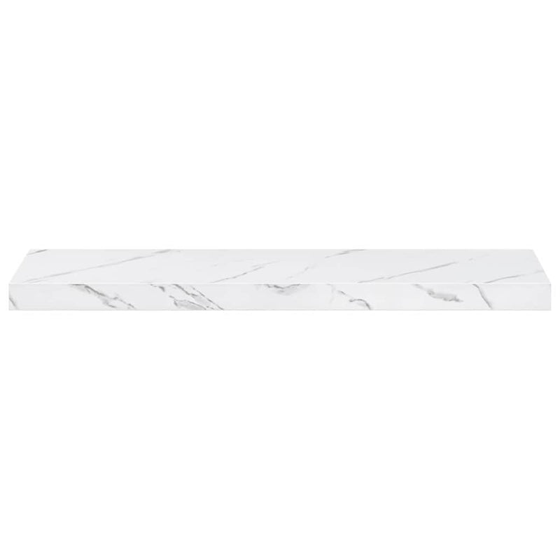 vidaXL Falpolc tárolóval 4 pcs Fehér márvány 90 x 23,5 x 4 cm Faanyag