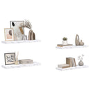 vidaXL Falpolc tárolóval 4 pcs Fehér márvány 90 x 23,5 x 4 cm Faanyag