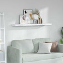 vidaXL Falpolc tárolóval Fehér márvány 120 x 23,5 x 4 cm Faanyag