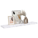 vidaXL Falpolc tárolóval Fehér márvány 120 x 23,5 x 4 cm Faanyag