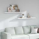 vidaXL Falpolc tárolóval 2 pcs Fehér márvány 120 x 23,5 x 4 cm Faanyag