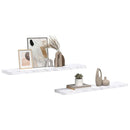 vidaXL Falpolc tárolóval 2 pcs Fehér márvány 120 x 23,5 x 4 cm Faanyag