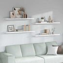 vidaXL Falpolc tárolóval 4 pcs Fehér márvány 120 x 23,5 x 4 cm Faanyag