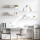 vidaXL Falpolc tárolóval 4 pcs Fehér márvány 120 x 23,5 x 4 cm Faanyag