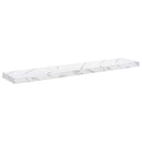 vidaXL Falpolc tárolóval 4 pcs Fehér márvány 120 x 23,5 x 4 cm Faanyag