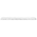 vidaXL Falpolc tárolóval 4 pcs Fehér márvány 120 x 23,5 x 4 cm Faanyag