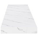 vidaXL Falpolc tárolóval 4 pcs Fehér márvány 120 x 23,5 x 4 cm Faanyag