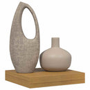 vidaXL Falpolc Falra szerelhető Bézs 23 x 23,5 x 4 cm Faanyag