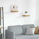 vidaXL Falpolc Falra szerelhető 2 pcs Bézs 23 x 23,5 x 4 cm Faanyag