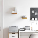 vidaXL Falpolc Falra szerelhető 2 pcs Bézs 23 x 23,5 x 4 cm Faanyag