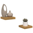 vidaXL Falpolc Falra szerelhető 2 pcs Bézs 23 x 23,5 x 4 cm Faanyag