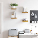 vidaXL Falpolc Falra szerelhető 4 pcs Bézs 23 x 23,5 x 4 cm Faanyag