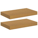 vidaXL Falpolc Falra szerelhető 2 pcs Bézs 40 x 23,5 x 4 cm Faanyag