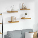 vidaXL Falpolc Falra szerelhető 4 pcs Bézs 40 x 23,5 x 4 cm Faanyag