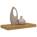 vidaXL Falpolc Falra szerelhető tárolóval Bézs 50 x 23 x 4 cm Faanyag