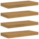 vidaXL Falpolc Falra szerelhető 4 pcs Bézs 50 x 23,5 x 4 cm Faanyag