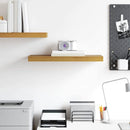 vidaXL Falpolc Falra szerelhető tárolóval Bézs 50 x 23 x 4 cm Faanyag