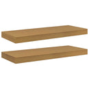 vidaXL Falpolc Falra szerelhető 2 pcs Bézs 60 x 23,5 x 4 cm Faanyag