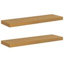 vidaXL Falpolc Falra szerelhető 2 pcs Bézs 80 x 23,5 x 4 cm Faanyag