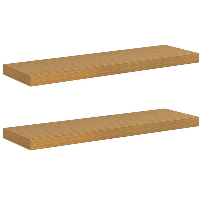 vidaXL Falpolc Falra szerelhető 2 pcs Bézs 90 x 23,5 x 4 cm Faanyag