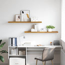 vidaXL Falpolc Falra szerelhető 2 pcs Bézs 120 x 23,5 x 4 cm Faanyag