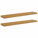 vidaXL Falpolc Falra szerelhető 2 pcs Bézs 120 x 23,5 x 4 cm Faanyag