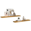 vidaXL Falpolc Falra szerelhető 2 pcs Bézs 120 x 23,5 x 4 cm Faanyag