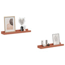 vidaXL Falpolc polcokkal tárolóval 2 pcs Piros 40 x 9 x 3 cm Faanyag