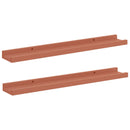 vidaXL Falpolc polcokkal tárolóval 2 pcs Piros 60 x 9 x 3 cm Faanyag