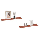 vidaXL Falpolc polcokkal tárolóval 2 pcs Piros 60 x 9 x 3 cm Faanyag