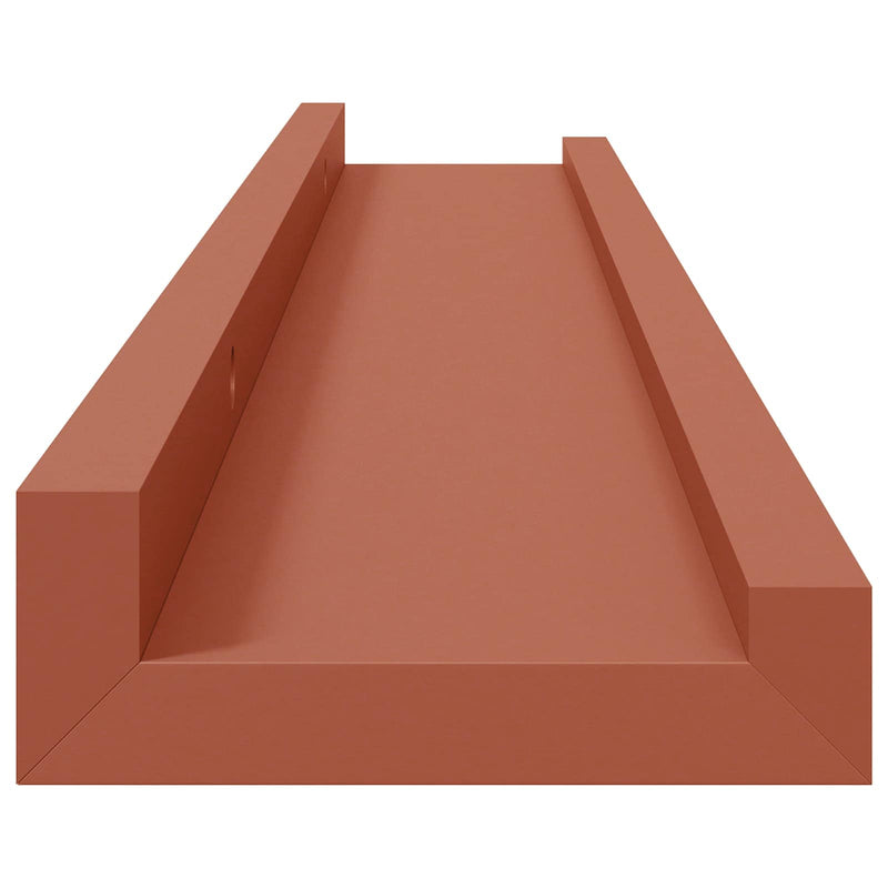 vidaXL Falpolc polcokkal tárolóval 2 pcs Piros 60 x 9 x 3 cm Faanyag