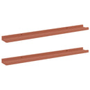 vidaXL Falpolc polcokkal tárolóval 2 pcs Piros 80 x 9 x 3 cm Faanyag