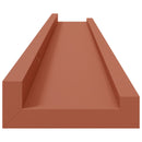 vidaXL Falpolc polcokkal tárolóval 2 pcs Piros 80 x 9 x 3 cm Faanyag