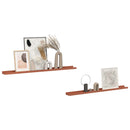 vidaXL Falpolc polcokkal tárolóval 2 pcs Piros 100 x 9 x 3 cm Faanyag