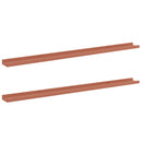 vidaXL Falpolc polcokkal tárolóval 2 pcs Piros 115 x 9 x 3 cm Faanyag