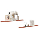 vidaXL Falpolc polcokkal tárolóval 2 pcs Piros 115 x 9 x 3 cm Faanyag