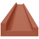 vidaXL Falpolc polcokkal tárolóval 2 pcs Piros 115 x 9 x 3 cm Faanyag