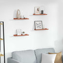 vidaXL Falpolc polcokkal tárolóval 4 pcs Piros 40 x 9 x 3 cm Faanyag