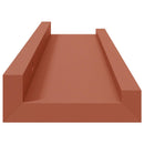 vidaXL Falpolc polcokkal tárolóval 4 pcs Piros 40 x 9 x 3 cm Faanyag